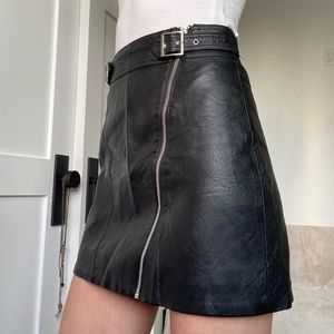 Top shop Faux Leather Mini Skirt